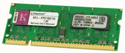 Kingston KAC-MEME/1G 1GB DDR2-533MHz PC2-4200 non-ECC Unbuffered CL4 200-Pin SoDimm Memory Module