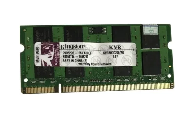 Kingston KAC-MEMG/1G 1GB DDR2-800MHz PC2-6400 non-ECC Unbuffered 200-Pin SoDimm Memory Module