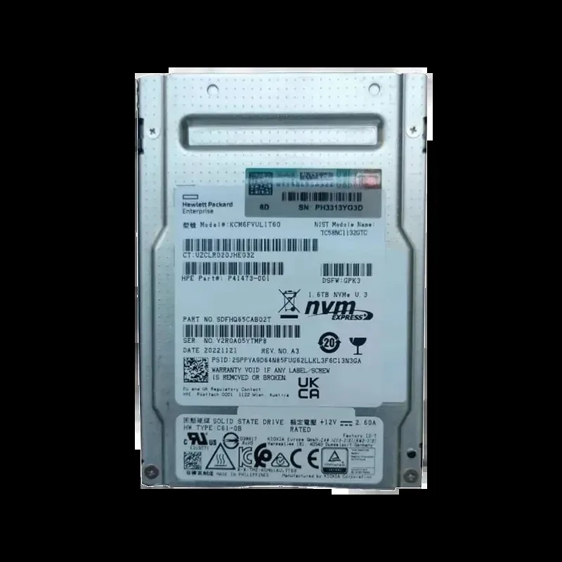 KIOXIA KCM6FVUL1T60 1.6TB PCI Express NVMe 3.0 Mixed Use Solid State Drive (OEM)