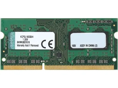 Kingston KCP3L16SS8/4-C3 4GB PC3-12800 DDR3-1600MHz non-ECC Unbuffered CL11 SoDIMM 1.35V Single-Rank Memory Module