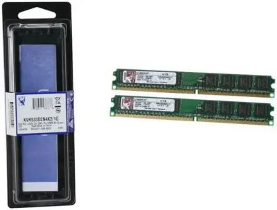 Kingston KFJ-RX200/1G 1GB Kit (2 X 512MB) DDR2-400MHz PC2-3200 ECC Registered CL3 240-Pin DIMM Memory