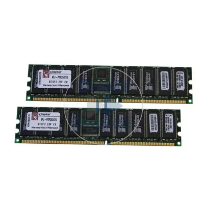 Kingston KFJ-RX200/2G 2GB Kit (2 X 1GB) DDR2-400MHz PC2-3200 ECC Registered CL3 240-Pin DIMM Memory