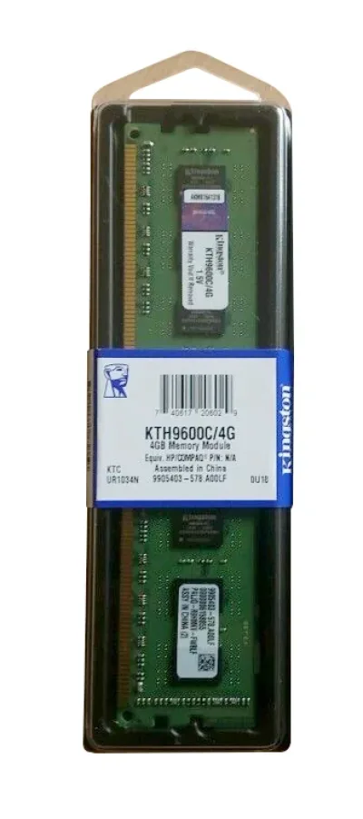 Kingston Technology KFJ9900CS/4G 4GB DDR3-1600MHz PC3-12800 non-ECC Unbuffered CL11 240-Pin DIMM 1.5V Single Rank Memory Module