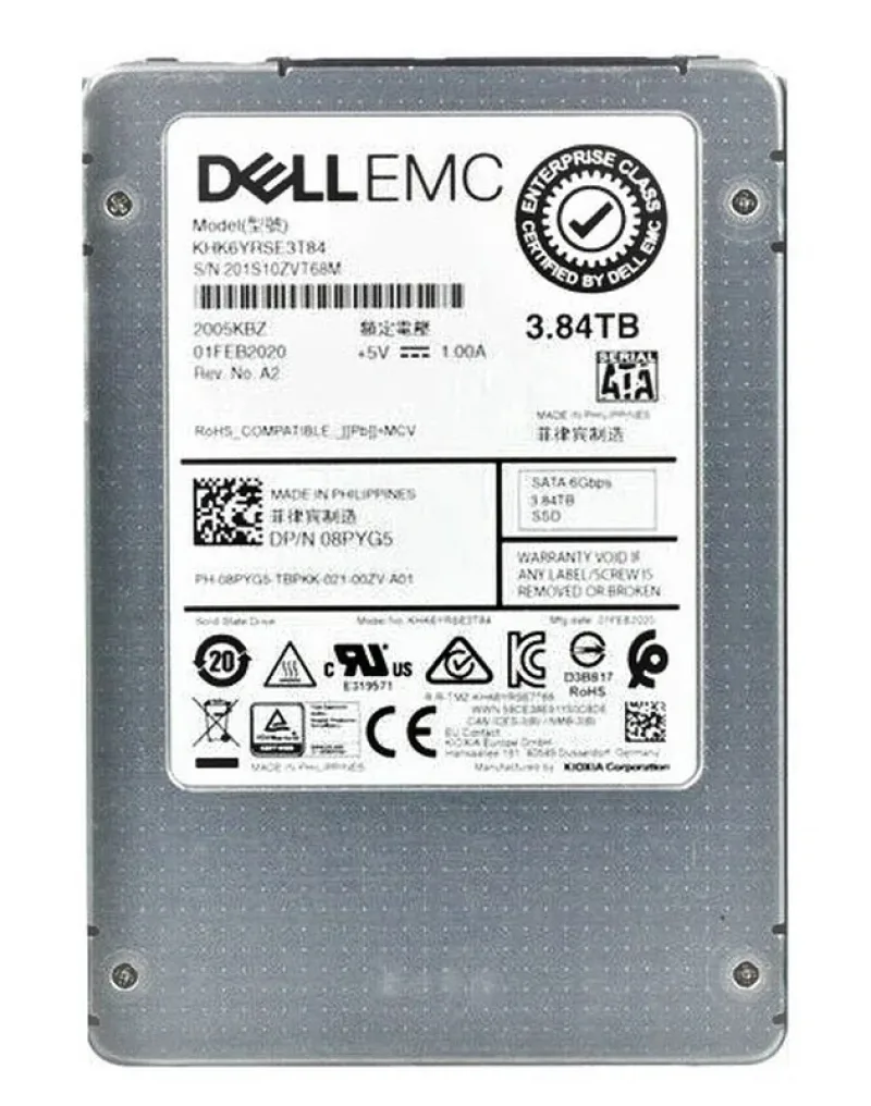KIOXIA KHK6YRSE3T84 3.84TB Triple-Level Cell SATA 6Gb/s Read Intensive 2.5-Inch Solid State Drive. In Stock