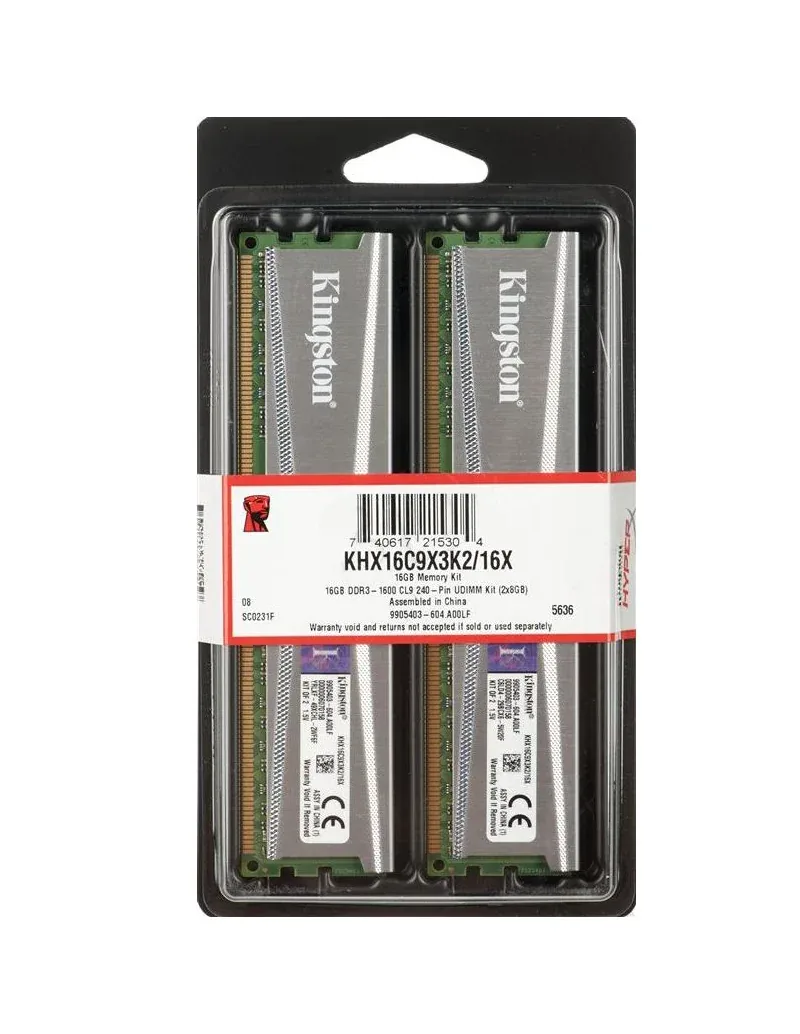 Kingston Technology KHX16C9T3K4/16X 16GB Kit (4 X 4GB) DDR3-1600MHz PC3-12800 non-ECC Unbuffered CL11 240-Pin DIMM 1.5V Memory