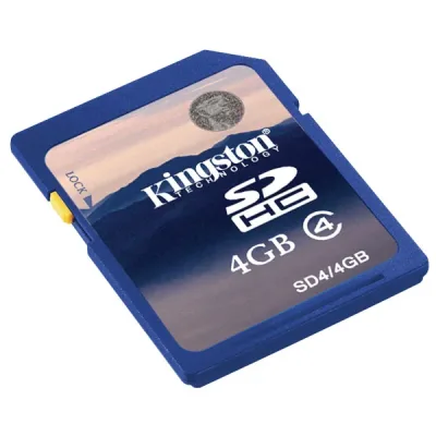 Kingston KINGSDC4/4GBSP 4GB Class 4 microSDHC Flash Memory Card