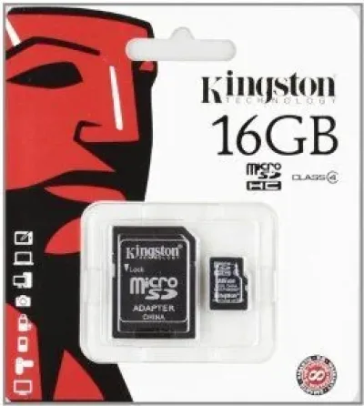 Kingston KINGSDC4/8GBSP 8GB Class 4 microSDHC Flash Memory Card