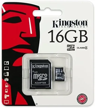 KR-C1116-2P - Kingston 16GB microSDHC Flash Memory Card