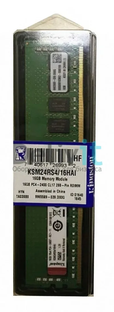 Kingston KSM24RS4/16HDI 16GB PC4-19200 DDR4-2400MHz ECC Registered CL17 RDIMM 1.2V Single-Rank Memory Module (Hynix D IDT)