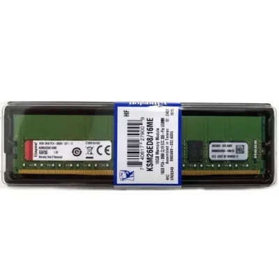 Kingston KSM26ES8/16ME 16GB PC4-21300 DDR4-2666MHz ECC Unbuffered CL19 UDIMM 1.2V Single-Rank Memory Module