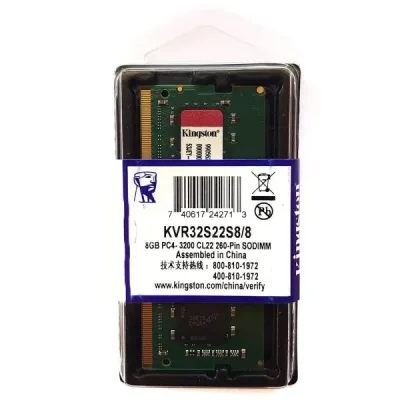 Kingston KSM29SES8/8MR 8GB PC4-23400 DDR4-2933MHz ECC Unbuffered CL21 SoDIMM 1.2V Single-Rank Memory Module