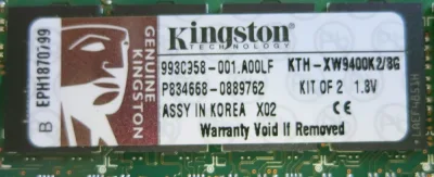 Kingston KTA-MP667AK2/8G 8GB Kit (2 X 4GB) DDR2-667MHz PC2-5300 ECC Fully Buffered CL5 240-Pin DIMM Quad Rank Memory
