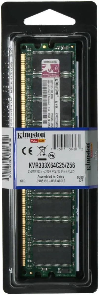 Kingston Technology KTC-D320/256-G 256MB DDR-333MHz PC2700 non-ECC Unbuffered CL2 184-Pin DIMM 2.5V Memory Module