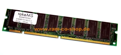 Kingston Technology KTC-EN133/256 256MB 133MHz PC133 non-ECC Unbuffered CL3 168-Pin DIMM 3.3V Memory Module