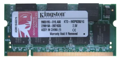 Kingston KTD-INSP8200/25 256MB DDR-266MHz PC2100 non-ECC CL2.5 200-Pin SoDimm Memory Module