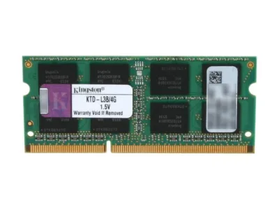 Kingston KTD-L3B/4G 4GB DDR3-1333MHz PC3-10600 non-ECC Unbuffered CL9 204-Pin SoDimm Memory Module