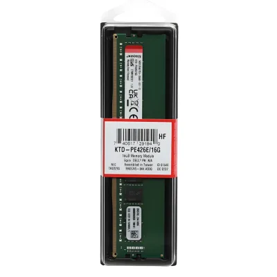 Kingston KTD-PE426E/8G 8GB PC4-21300 DDR4-2666MHz ECC Unbuffered CL19 UDIMM 1.2V Single-Rank Memory Module