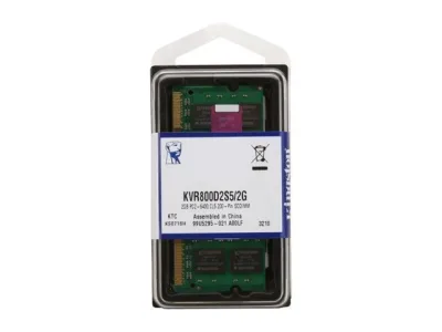 Kingston KTD400200/512 512MB DDR2-400MHz PC2-3200 non-ECC Unbuffered CL3 200-Pin SoDimm Memory Module