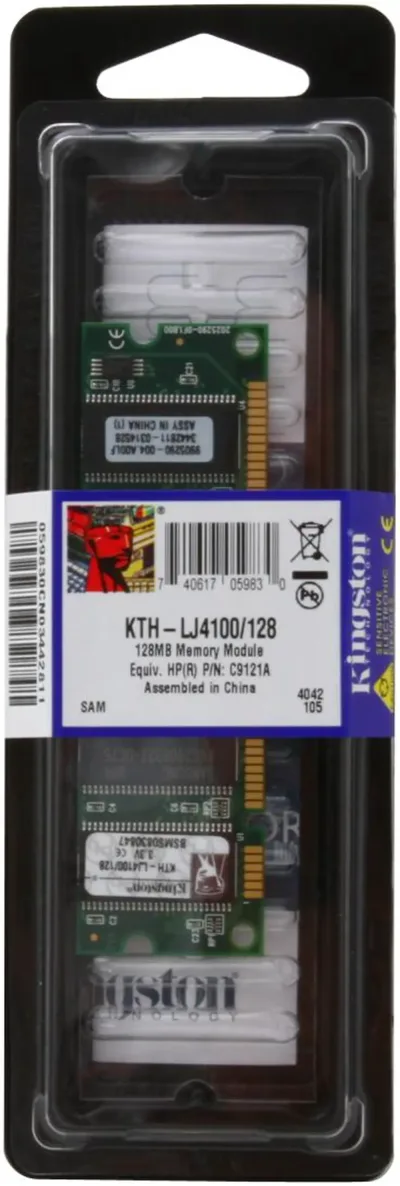 Kingston Technology KTH-VL133/128-G 128MB 133MHz PC133 non-ECC Unbuffered CL3 168-Pin DIMM 3.3V Memory Module
