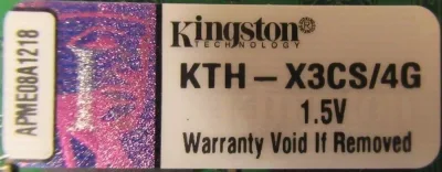 Kingston KTH-X3B4G/4G 4GB DDR3-1333MHz PC3-10600 non-ECC Unbuffered CL9 204-Pin SoDimm Dual Rank Memory Module