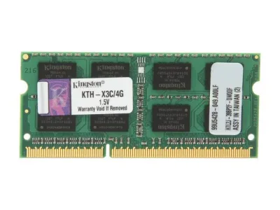 Kingston KTH-X3C/4G 4GB DDR3-1600MHz PC3-12800 non-ECC Unbuffered CL11 204-Pin SoDimm Memory Module