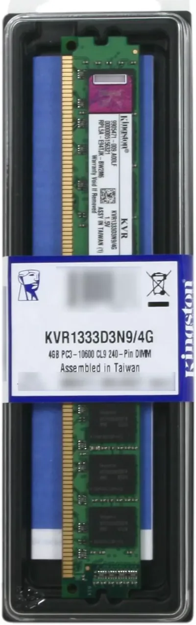 Kingston Technology KTL-TP3B/4G 4GB DDR3-1333MHz PC3-10600 non-ECC Unbuffered CL9 204-Pin SoDimm 1.35V Low Voltage Memory Module