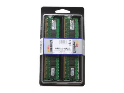 Kingston KTM2726AK2/1G 1GB Kit (2 X 512MB) DDR2-800MHz PC2-6400 ECC CL6 240-Pin DIMM Memory