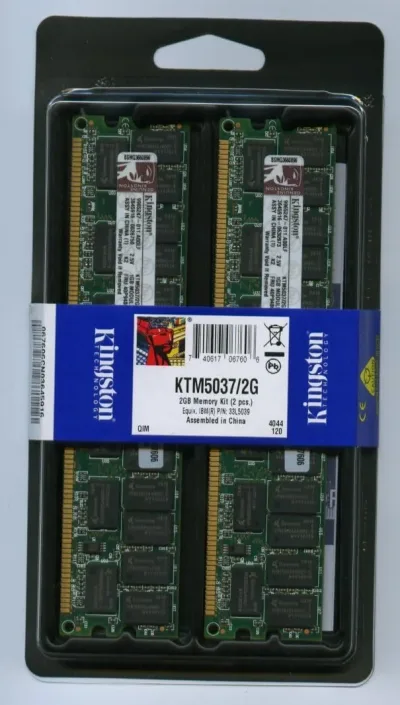 Kingston Technology KTS7602/2G 2GB Kit (2 X 1GB) DDR-266MHz PC2100 ECC Registered CL2.5 184-Pin DIMM 2.5V Memory