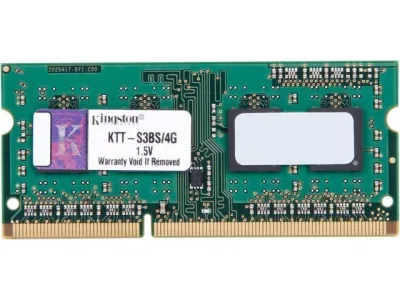 Kingston KTT-S3B/4G 4GB DDR3-1333MHz PC3-10600 non-ECC Unbuffered CL9 204-Pin SoDimm Memory Module