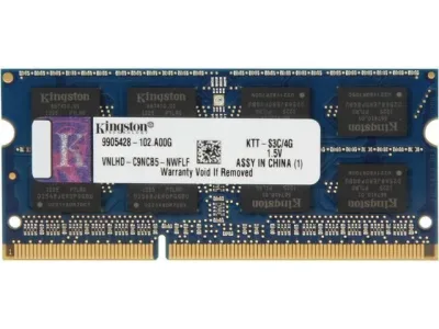 Kingston KTT-S3CS/4G 4GB DDR3-1600MHz PC3-12800 non-ECC Unbuffered CL11 204-Pin SoDimm Single Rank Memory Module