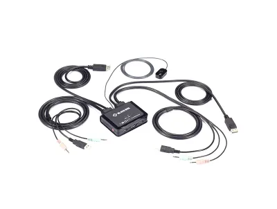KV62-CBL - Black Box KV62-CBL 1Gb/s 1000Base-T 4 x Ports Layer-2 Managed DisplayPort Cable KVM Switch