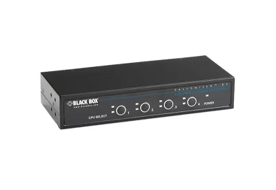 KV9004A - Black Box 1Gb/s 10/100/1000Base-T 4 x Ports Layer-2 Managed SFP KVM Switch