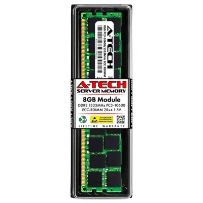 Kingston KVR1333D3D4R9SK2/16GI 16GB Kit (2 X 8GB) DDR3-1333MHz PC3-10600 ECC Registered CL9 240-Pin DIMM Dual Rank x4 Memory
