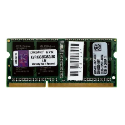 Kingston Technology KVR1333D3S9/8G 8GB DDR3-1333MHz PC3-10600 non-ECC Unbuffered CL9 204-Pin SoDimm 1.35V Low Voltage Dual Rank Memory Module