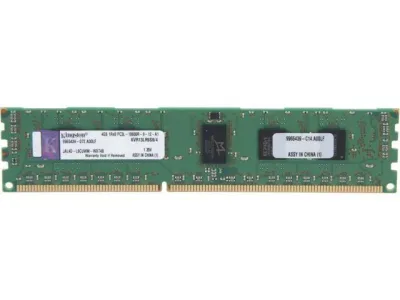 Kingston KVR13LR9S8/2ED 2GB DDR3-1333MHz PC3-10600 ECC Registered CL9 240-Pin DIMM 1.35V Low Voltage Single Rank x8 Memory Module w/TS (Elpida D)