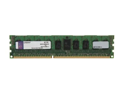 Kingston KVR13R9S/4I 4GB DDR3-1333MHz PC3-10600 ECC Registered CL9 240-Pin DIMM Single Rank x4 Memory Module