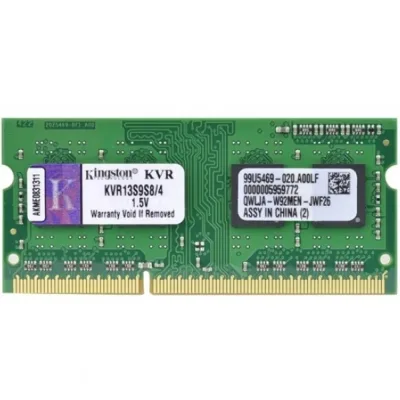 Kingston Technology KVR13S9S8/4 4GB DDR3-1333MHz PC3-10600 non-ECC Unbuffered CL9 204-Pin SoDimm 1.5V Single Rank Memory Module