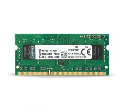 Kingston KVR1611S8/4 4GB DDR3-1600MHz PC3-12800 non-ECC Unbuffered CL11 204-Pin SoDimm Single Rank x8 Memory Module