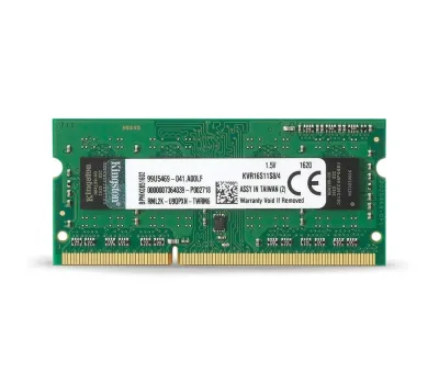 Kingston KVR16S11/4BK 4GB DDR3-1600MHz PC3-12800 non-ECC Unbuffered CL11 204-Pin SoDimm Dual Rank Memory Module