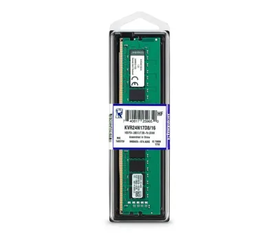 Kingston KVR24E17S8/8I 8GB DDR4-2400MHz PC4-19200 ECC Unbuffered CL17 288-Pin DIMM 1.2V Single Rank Memory Module