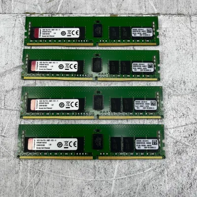 Kingston Technology KVR24R17S4K4/64I 64GB Kit (4 X 16GB) DDR4-2400MHz PC4-19200 ECC Registered CL17 288-Pin DIMM 1.2V Single Rank Memory