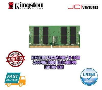 KVR26S19D8/16 Kingston ValueRAM KVR26S19D8/16 DDR4-2666 SODIMM 16GB/2Gx64 REG CL19 Notebook Memory