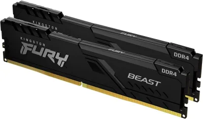 Kingston KVR32N22D8/32BK 32GB PC4-25600 DDR4-3200MHz non-ECC Unbuffered CL22 UDIMM 1.2V Dual-Rank Memory Module