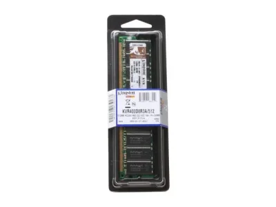 Kingston KVR400D8R3A/512BK 512MB DDR-400MHz PC3200 ECC Registered CL3 184-Pin DIMM Memory Module