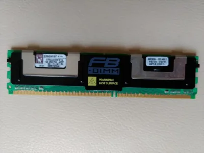 Kingston KVR533D2D8F4/1GI 1GB DDR2-533MHz PC2-4200 ECC Fully Buffered CL4 240-Pin DIMM Dual Rank Memory Module