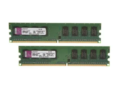Kingston KVR533D2N/2G 2GB DDR2-533MHz PC2-4200 non-ECC Unbuffered CL4 240-Pin DIMM Memory Module