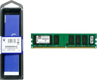 Kingston Technology KVR800D2D4P6/4GHC 4GB DDR2-800MHz PC2-6400 ECC Registered CL6 240-Pin DIMM 1.8V Dual Rank Memory Module