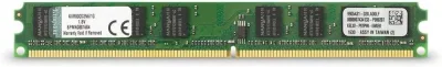 Kingston KVR800D2D8P6/1G 1GB DDR2-800MHz PC2-6400 ECC Registered CL6 240-Pin DIMM Dual Rank x8 Memory Module