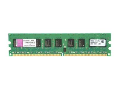 Kingston KVR800D2E6/512 512MB DDR2-800MHz PC2-6400 ECC Unbuffered CL6 240-Pin DIMM Memory Module