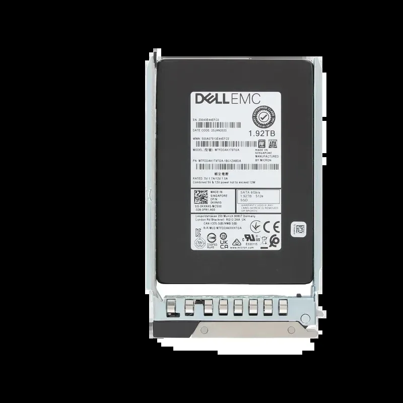 Dell KXNX5 1.92TB Triple-Level Cell SATA 6Gb/s Hot-Swappable Read Intensive 512e 2.5-Inch Solid State Drive with Tray for PowerEdge Server Gen14/15